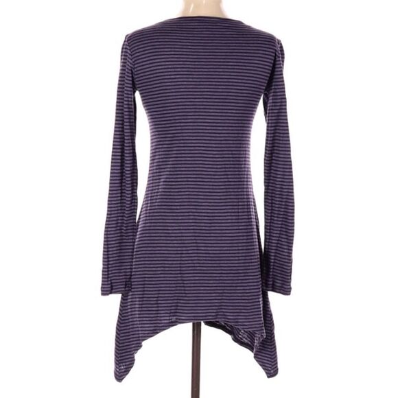 CAbi Purple Striped Long Sleeve T-Shirt Dress XS - Picture 2 of 2